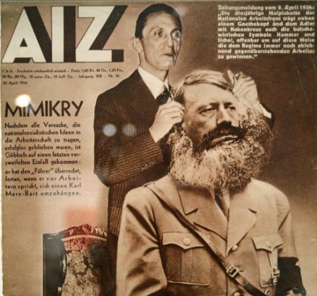 MIMIKRY: Der geniale Einfall von Goebbels die NS Ideologie in die Arbeiterschaft zu tragen. So wird aus Faschismus der Marxismus Kommunismus.